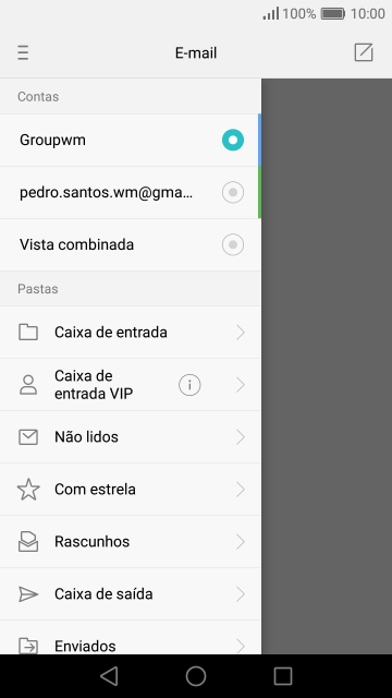 Prima a conta de e-mail pretendida.