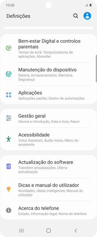 Prima Actualização do software.