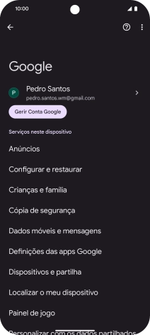 Prima Localizar o meu dispositivo.
