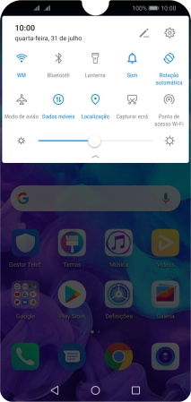 Prima Dados móveis para ativar ou desativar a função.