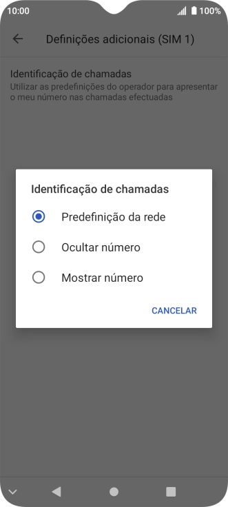 Prima Mostrar número para ativar a visualização do seu número.