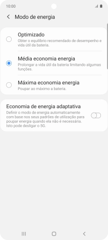 Prima a tecla de início para terminar e voltar ao ecrã inicial.