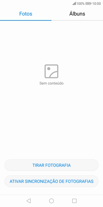 Prima Álbuns e vá até à pasta pretendida.