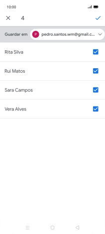 Prima a lista suspensa junto a 