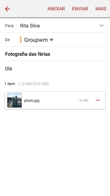 Prima ENVIAR quando terminar de escrever o seu e-mail.