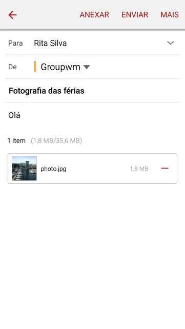 Prima ENVIAR quando terminar de escrever o seu e-mail.