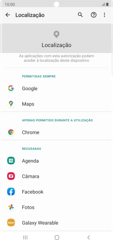 Prima a app pretendida.