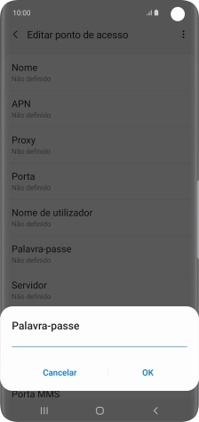 Introduza vodafone e prima OK.