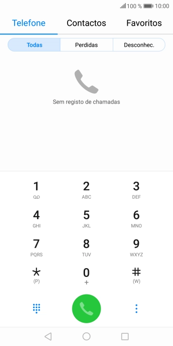 Prima o ícone de menu.