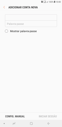Prima Palavra-passe e introduza a password da sua conta de e-mail na Vodafone.