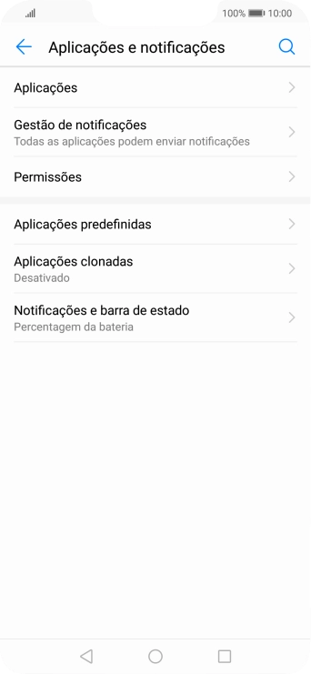Prima Gestão de notificações.