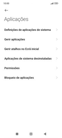Prima Gerir aplicações.