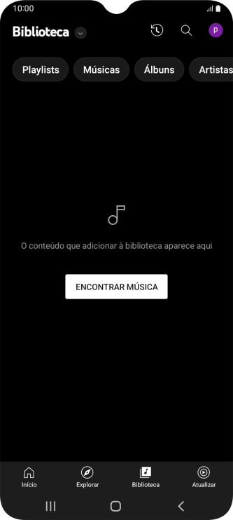 Prima a lista suspensa.