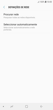 Para selecionar a rede automaticamente, prima Seleccionar automaticamente.