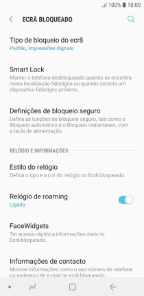 Prima Tipo de bloqueio do ecrã e introduza o código adicional de bloqueio do telefone que criou anteriormente.