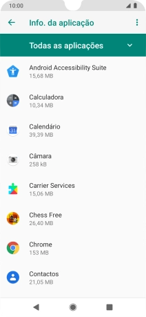 Prima a app pretendida.