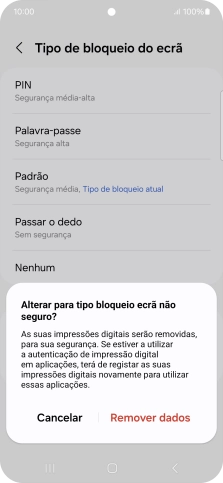 Prima Remover dados.