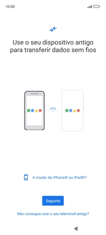 Siga as indicações no ecrã para transferir conteúdo de outro telefone.