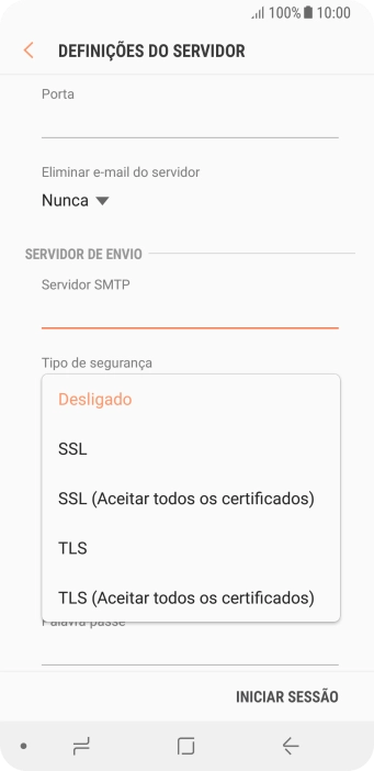 Prima Desligado para desativar a função.