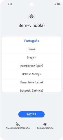 Prima o idioma pretendido.