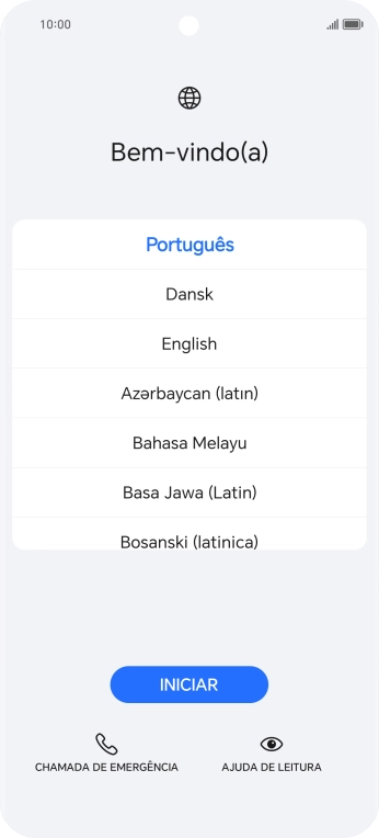 Prima o idioma pretendido.