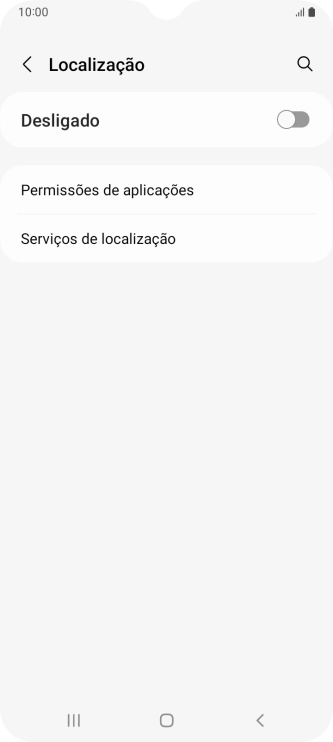 Prima o indicador para ativar ou desativar a função.