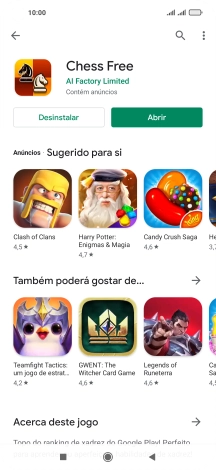 Prima a tecla de início para terminar e voltar ao ecrã inicial.