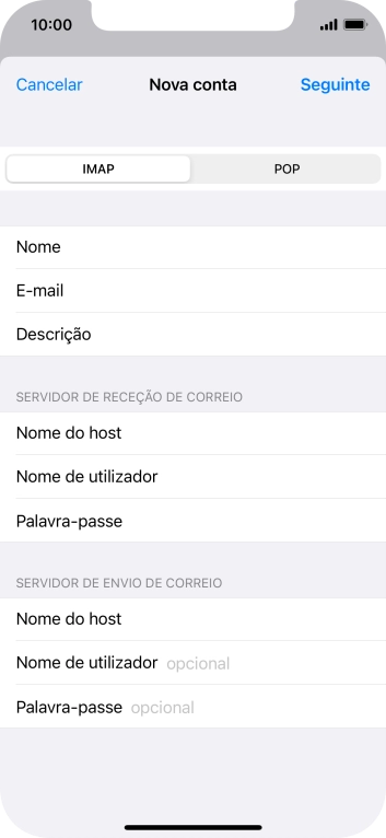 Prima Nome de utilizador e introduza o nome de utilizador da sua conta de e-mail.