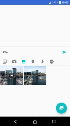 Prima o ícone de galeria e vá até à pasta pretendida.