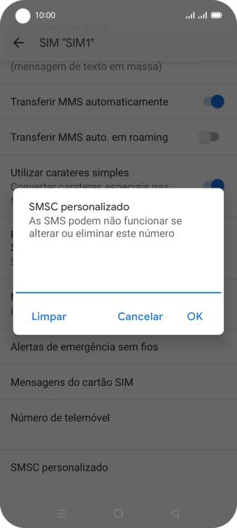 Introduza +351911616161 e prima OK.