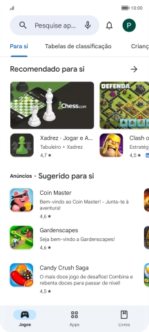 Prima a caixa de pesquisa.