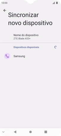 Prima o dispositivo Bluetooth pretendido e siga as indicações no ecrã para emparelhar o dispositivo pretendido com o telefone.
