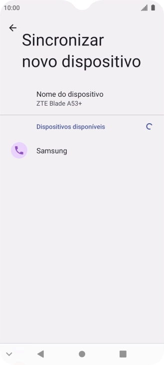Prima o dispositivo Bluetooth pretendido e siga as indicações no ecrã para emparelhar o dispositivo pretendido com o telefone.