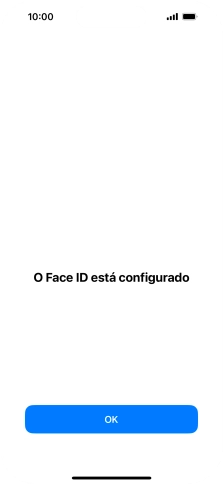 Prima OK. Se ainda não tiver escolhido um código de bloqueio do telefone, introduza um código à escolha duas vezes de seguida.