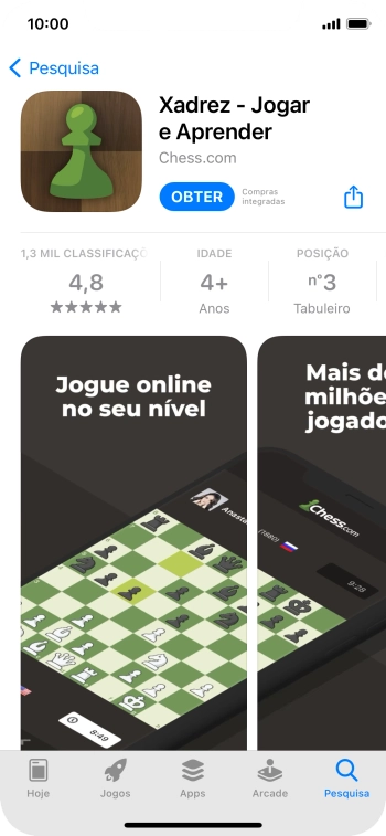 Prima OBTER e siga as indicações no ecrã para instalar a app.