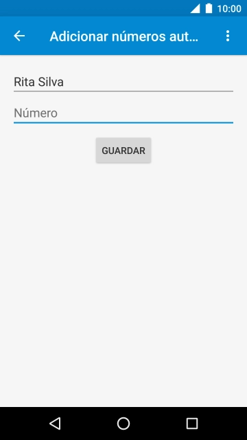 Prima Número e introduza o número de telefone pretendido.