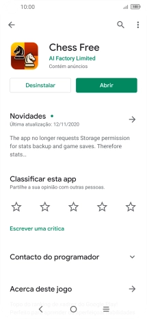 Prima a tecla de início para terminar e voltar ao ecrã inicial.