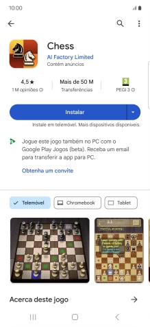 Prima Instalar e siga as indicações no ecrã para instalar a app.