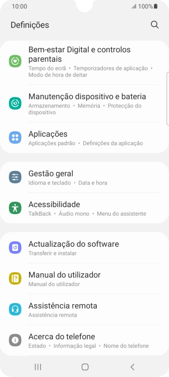 Prima Acerca do telefone.