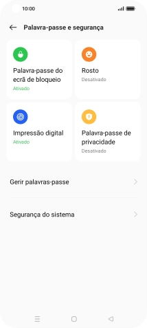 Prima Palavra-passe do ecrã de bloqueio e introduza o código adicional de bloqueio do telefone que criou anteriormente.