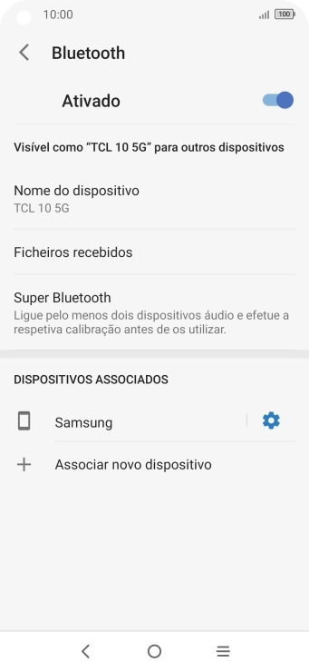 Prima a tecla de início para terminar e voltar ao ecrã inicial.