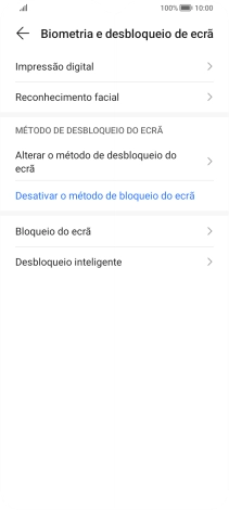 Prima Desativar o método de bloqueio do ecrã.