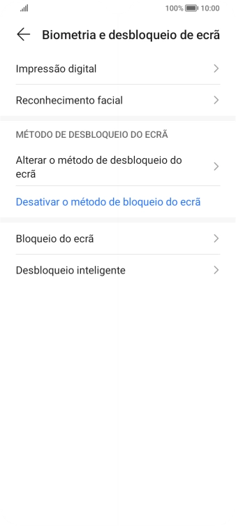 Prima Desativar o método de bloqueio do ecrã.