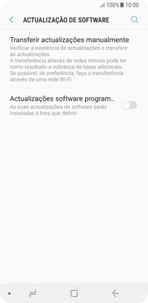 Prima Transferir actualizações manualmente. Se existir uma nova versão de software disponível, será agora indicado no ecrã. Siga as indicações no ecrã para atualizar o software do telefone.