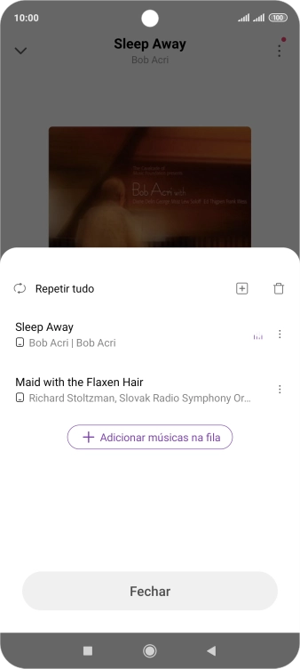 Prima o ícone para adicionar.