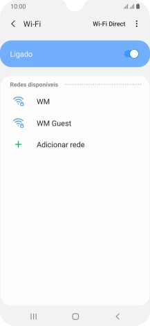 Prima o ícone de menu.