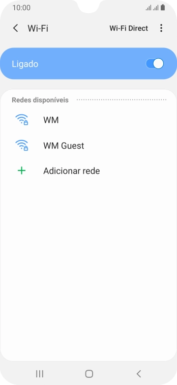 Prima o ícone de menu.