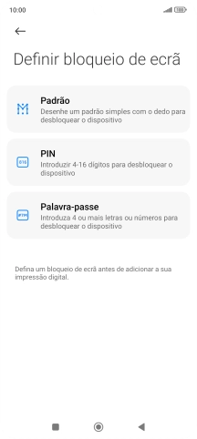 Prima o código de bloqueio do telefone pretendido.