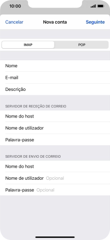Prima Nome de utilizador e introduza o nome de utilizador da sua conta de e-mail.