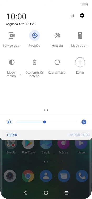 Prima Economia de bateria para ativar a função.